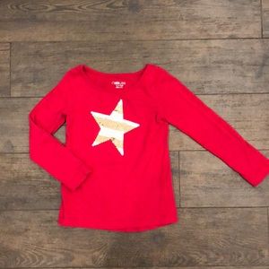 Cherokee Red Long-Sleeved Star Tee- 4/5